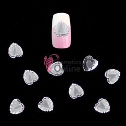 Decoratiuni 3D Metalice 068 Inimioara Argintie 